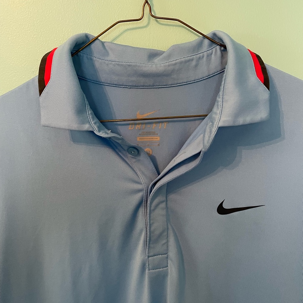 Nike Dri Fit Sky Blue Golf Polo
